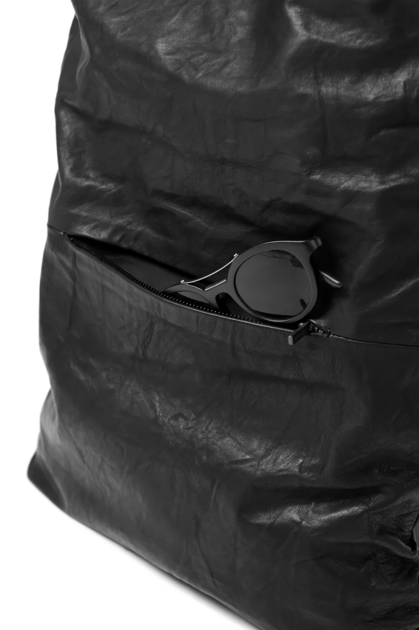 discord Yohji Yamamoto 2WAY MAGNET FLAP BAG / SOFT HORSE LEATHER (BLACK) - Image 18