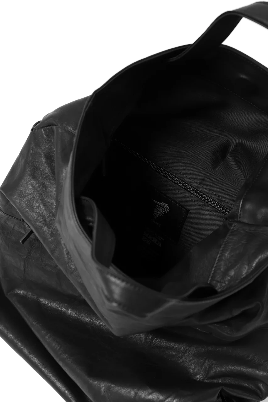 discord Yohji Yamamoto 2WAY MAGNET FLAP BAG / SOFT HORSE LEATHER (BLACK) - Image 19
