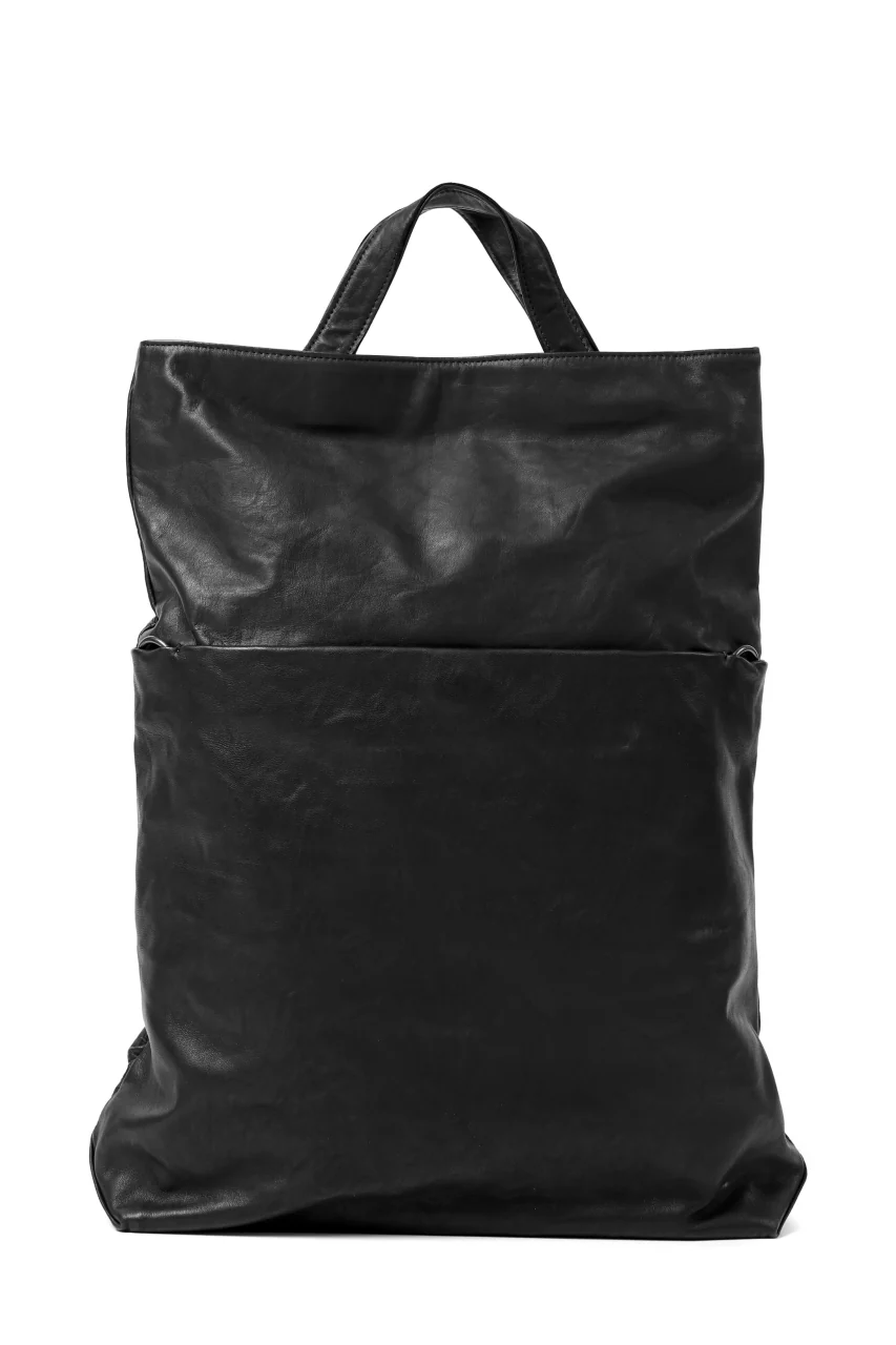 discord Yohji Yamamoto 2WAY MAGNET FLAP BAG / SOFT HORSE LEATHER (BLACK) - Image 7