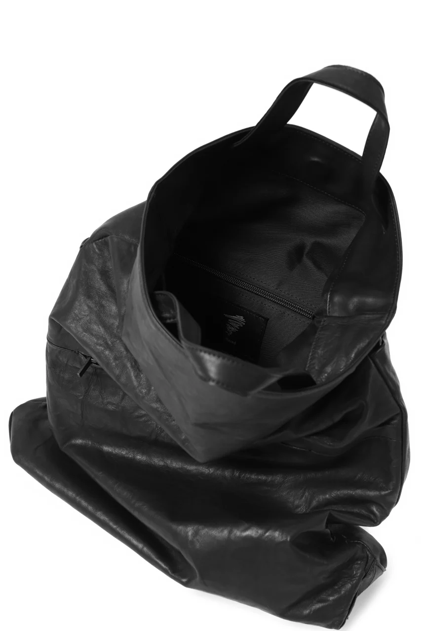 discord Yohji Yamamoto 2WAY MAGNET FLAP BAG / SOFT HORSE LEATHER (BLACK) - Image 8