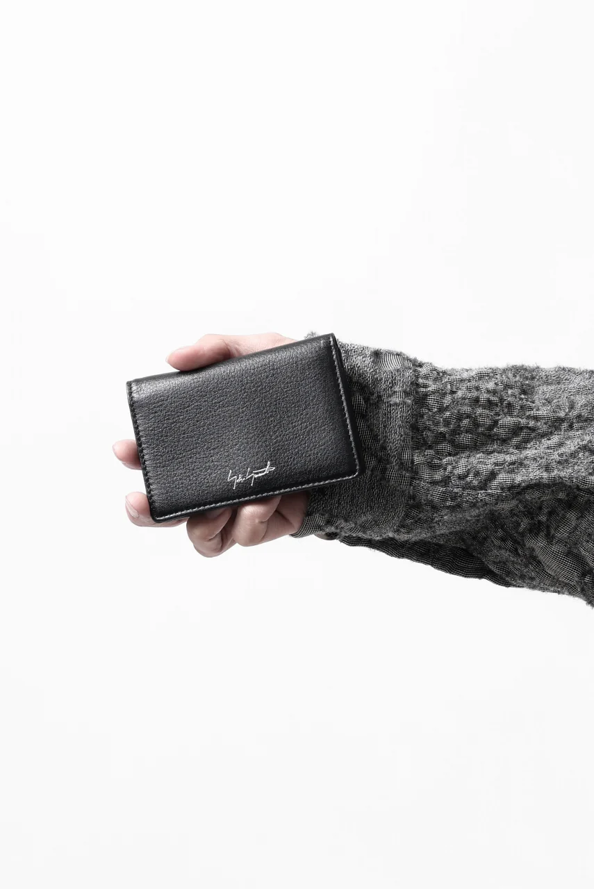 discord Yohji Yamamoto Card Holder / Shrink Cow Skin Leather (BLACK) - Image 17