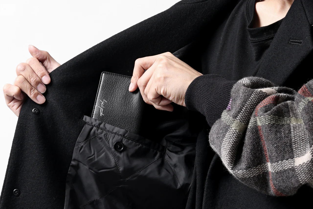 discord Yohji Yamamoto Card Holder / Shrink Cow Skin Leather (BLACK) - Image 21