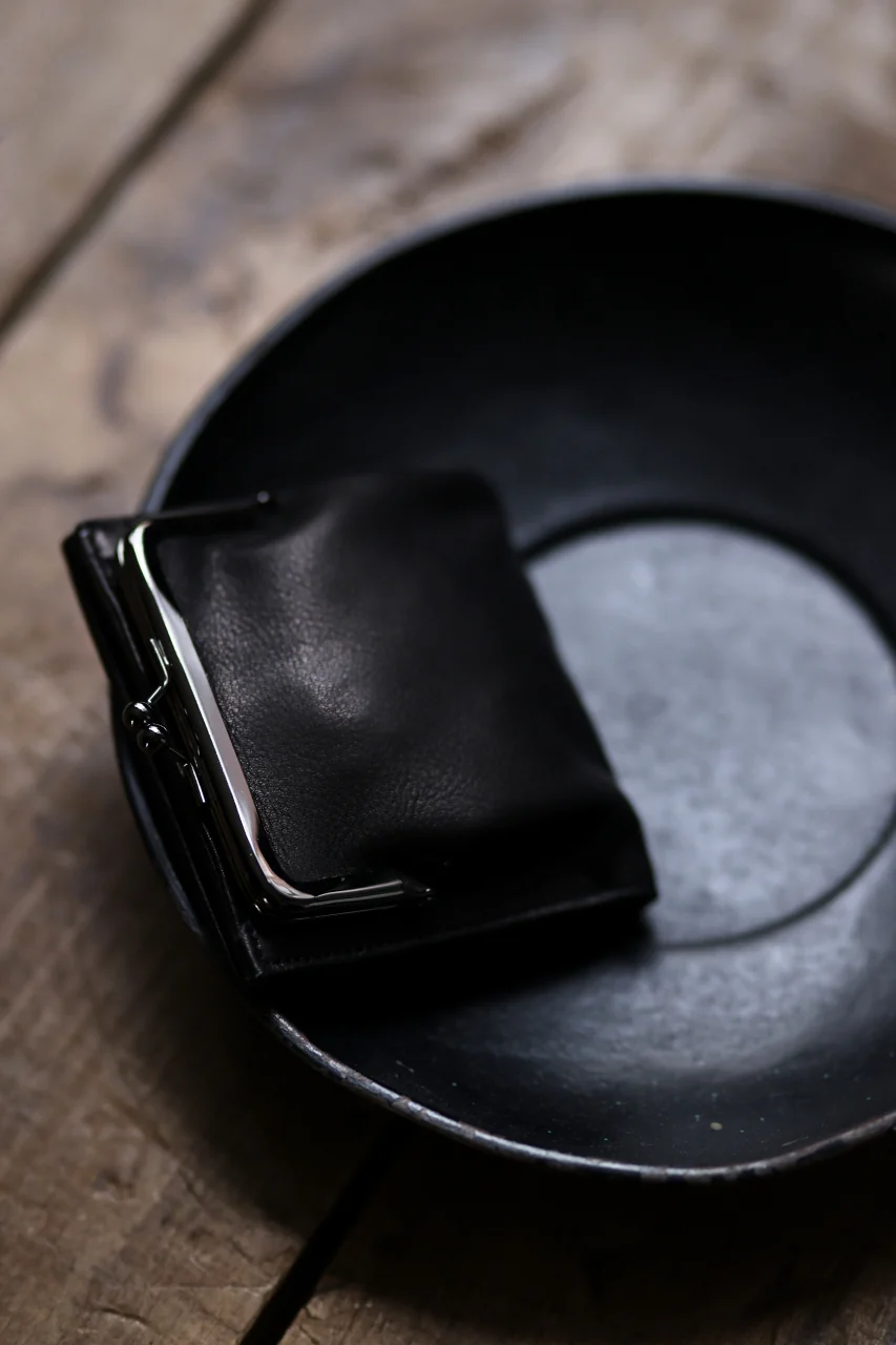 discord Yohji Yamamoto Clasp Wallet / Cow Skin Leather (BLACK) - Image 10