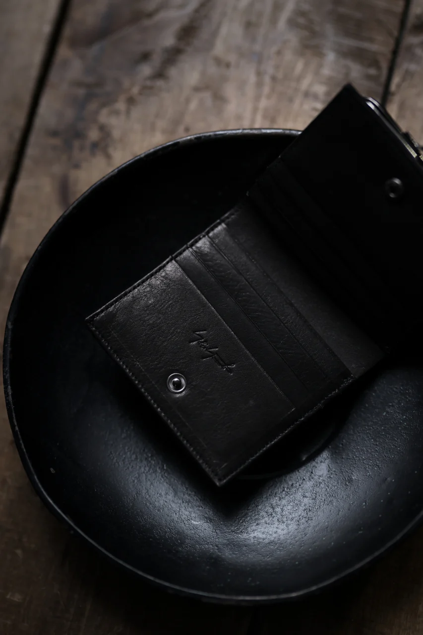 discord Yohji Yamamoto Clasp Wallet / Cow Skin Leather (BLACK) - Image 14