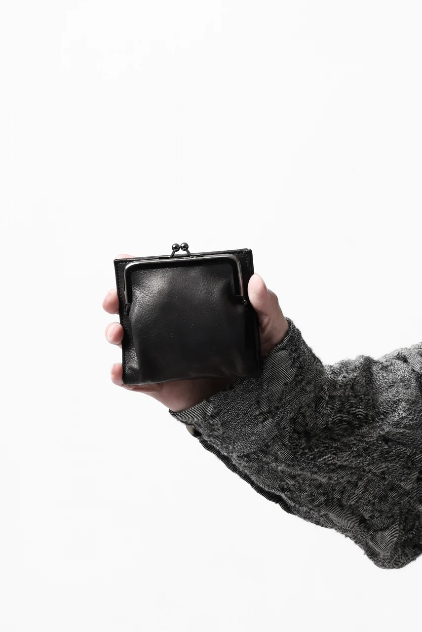 discord Yohji Yamamoto Clasp Wallet / Cow Skin Leather (BLACK) - Image 20