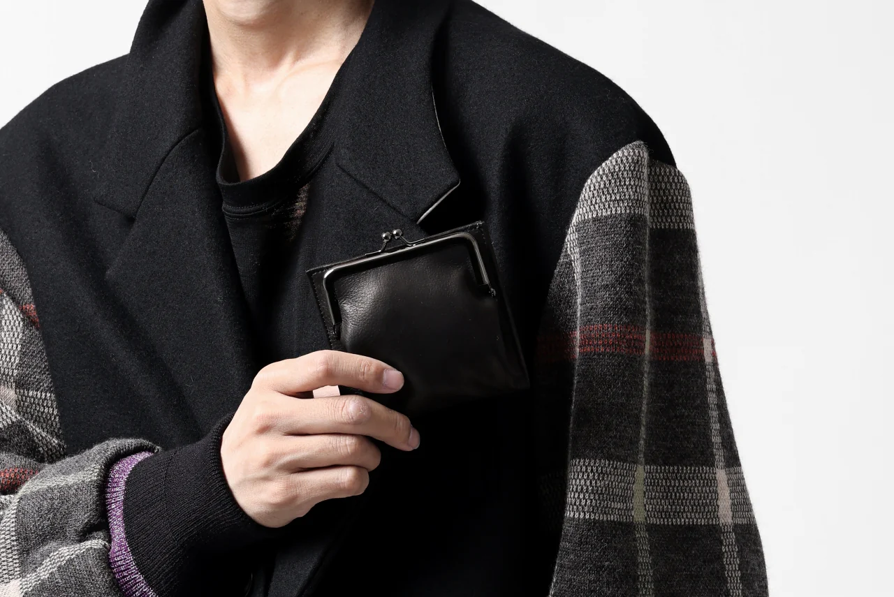 discord Yohji Yamamoto Clasp Wallet / Cow Skin Leather (BLACK) - Image 21