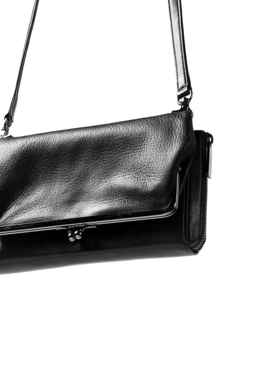 discord Yohji Yamamoto CLASP ZIP WALLET with SHOULDER STRAP (BLACK) - Image 10