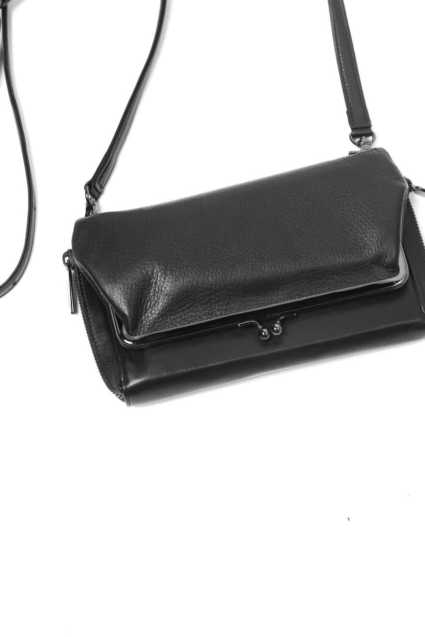 discord Yohji Yamamoto CLASP ZIP WALLET with SHOULDER STRAP (BLACK) - Image 15