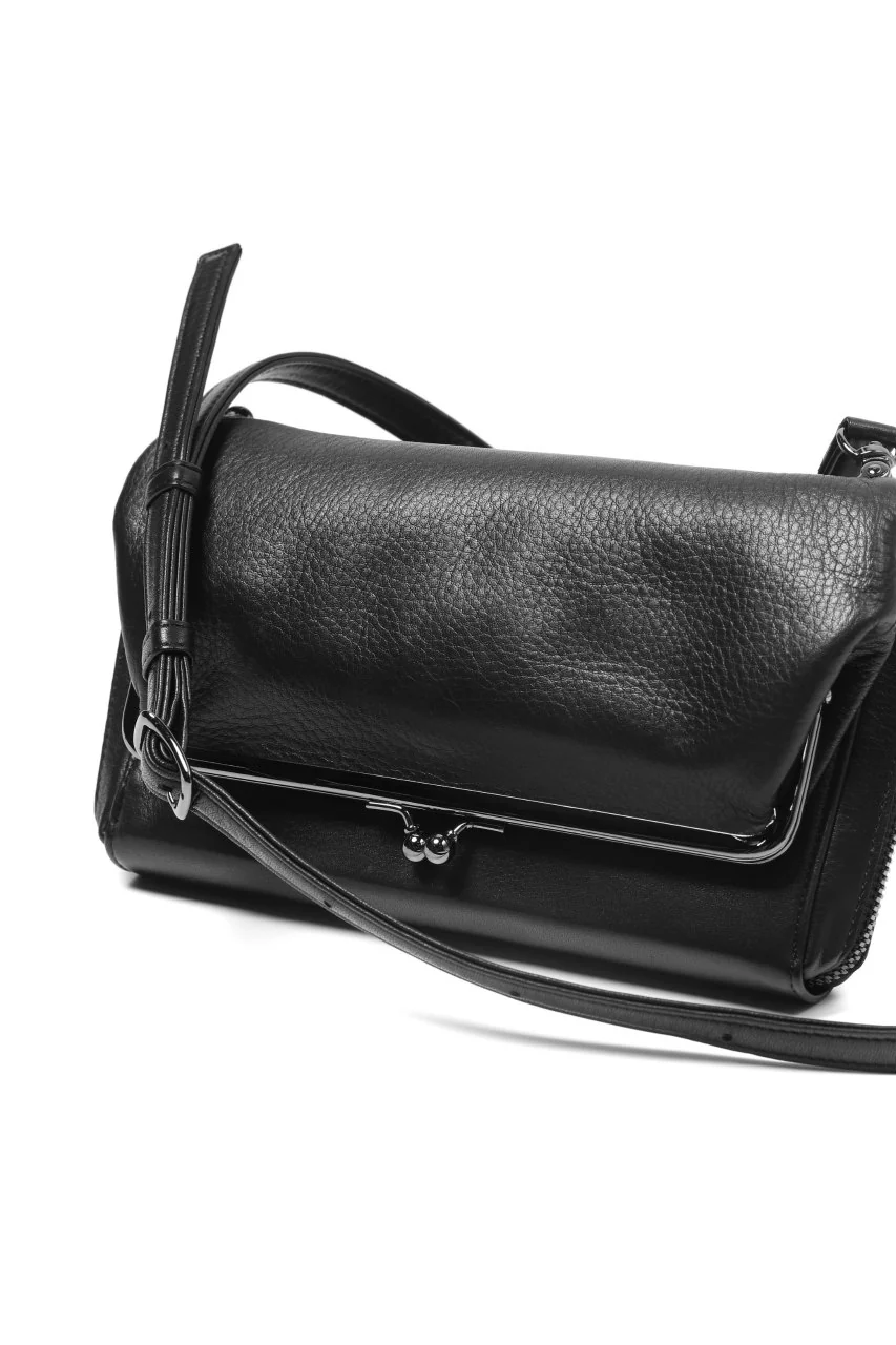 discord Yohji Yamamoto CLASP ZIP WALLET with SHOULDER STRAP (BLACK) - Image 21