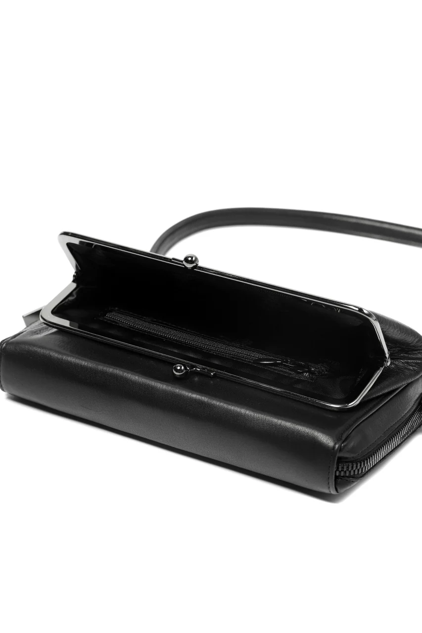 discord Yohji Yamamoto CLASP ZIP WALLET with SHOULDER STRAP (BLACK) - Image 28