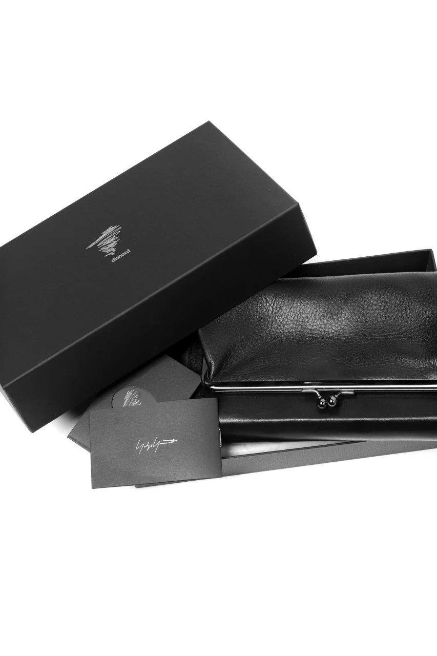 discord Yohji Yamamoto CLASP ZIP WALLET with SHOULDER STRAP (BLACK) - Image 30