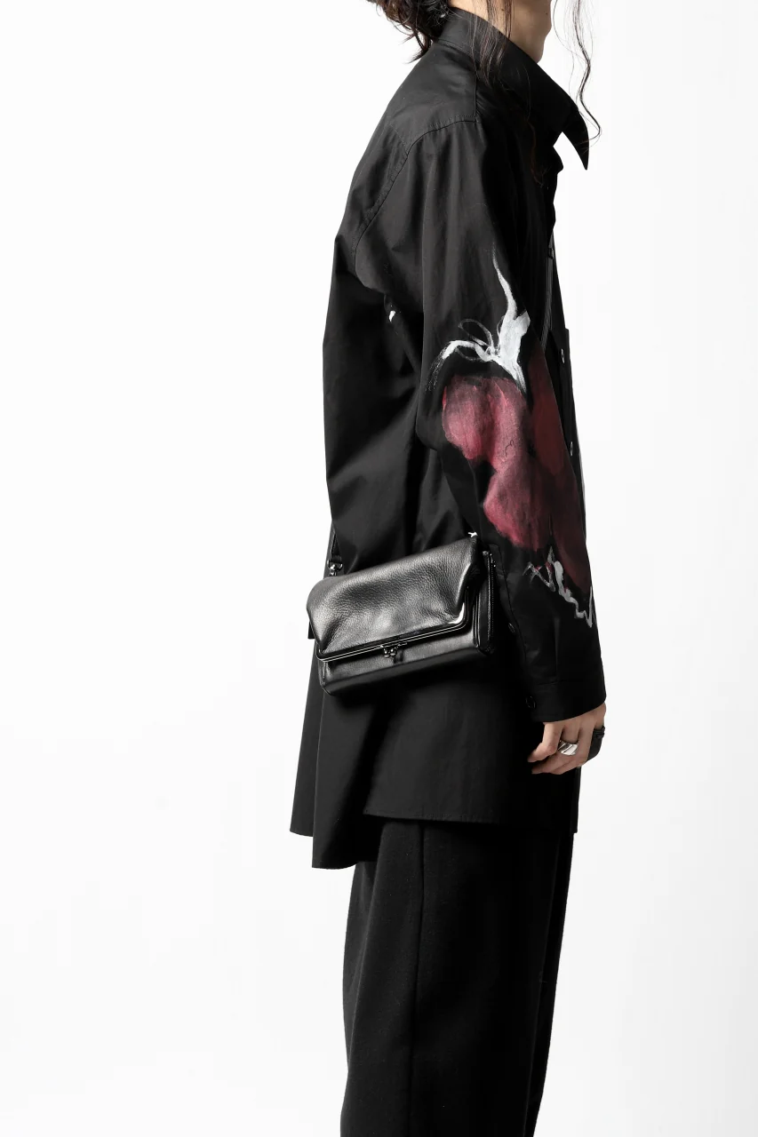 discord Yohji Yamamoto CLASP ZIP WALLET with SHOULDER STRAP (BLACK) - Image 33