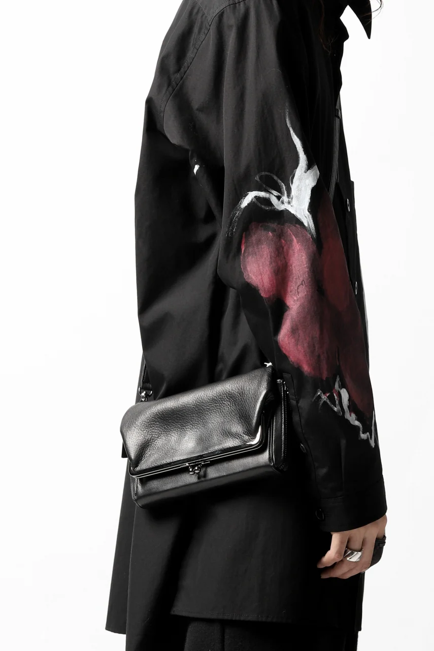 discord Yohji Yamamoto CLASP ZIP WALLET with SHOULDER STRAP (BLACK) - Image 38