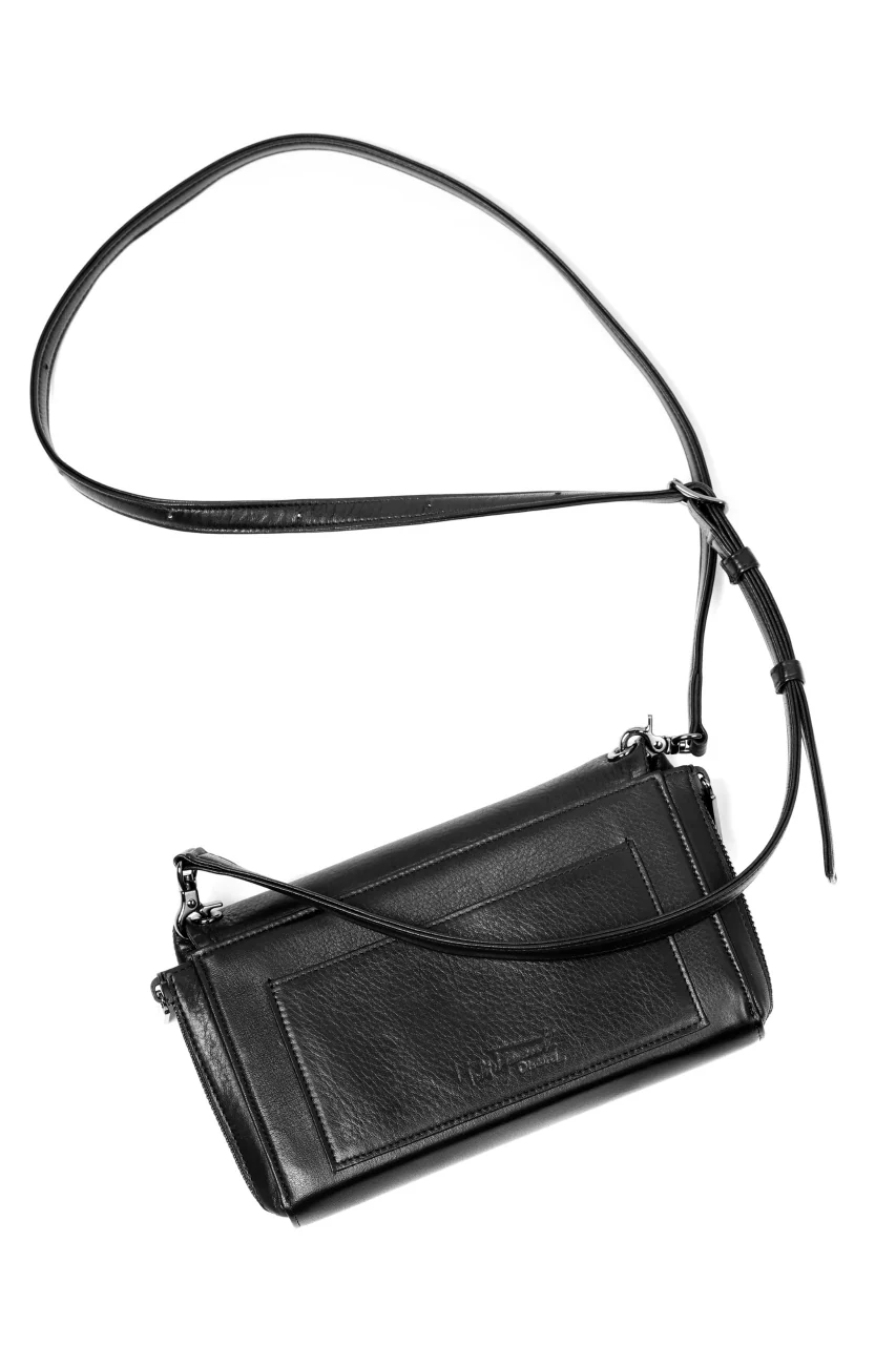discord Yohji Yamamoto CLASP ZIP WALLET with SHOULDER STRAP (BLACK) - Image 6