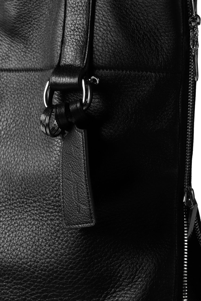 discord Yohji Yamamoto DEER SHRINK SKIN SIDE ZIPPED TOTE BAG (BLACK) - Image 9