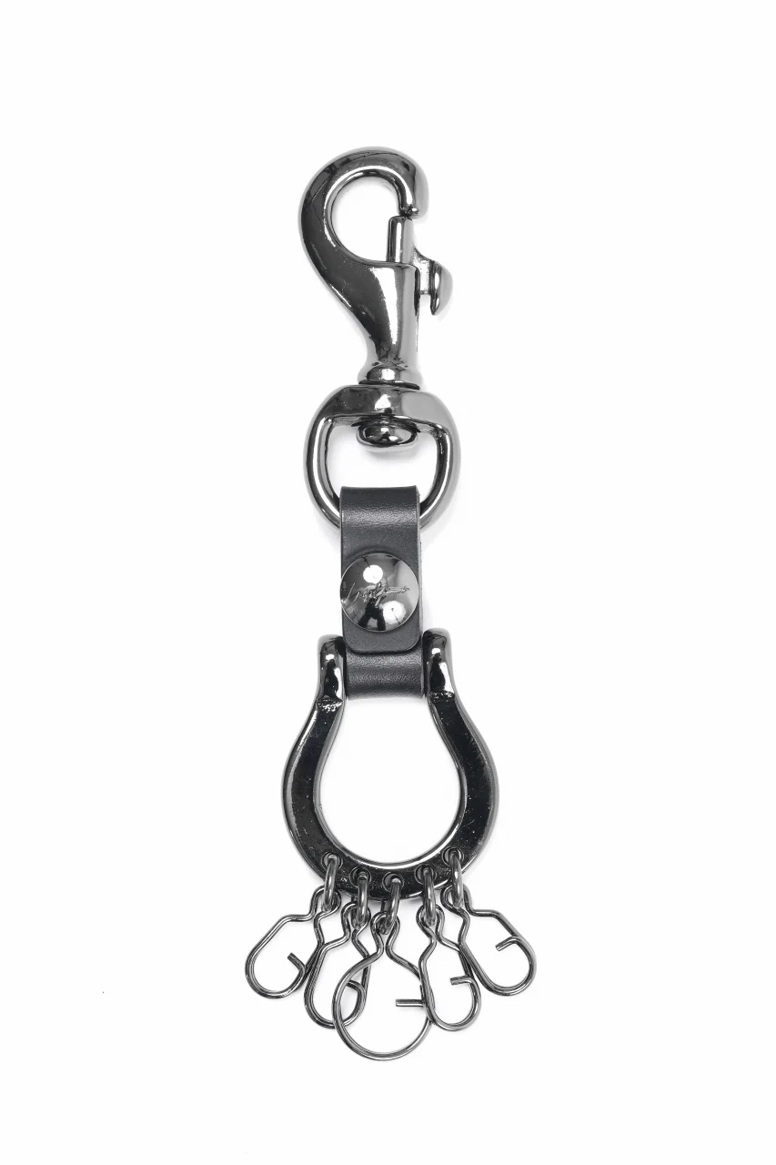 discord Yohji Yamamoto Horseshoe Keyring / Brass + Cow Skin Leather (BLACK)