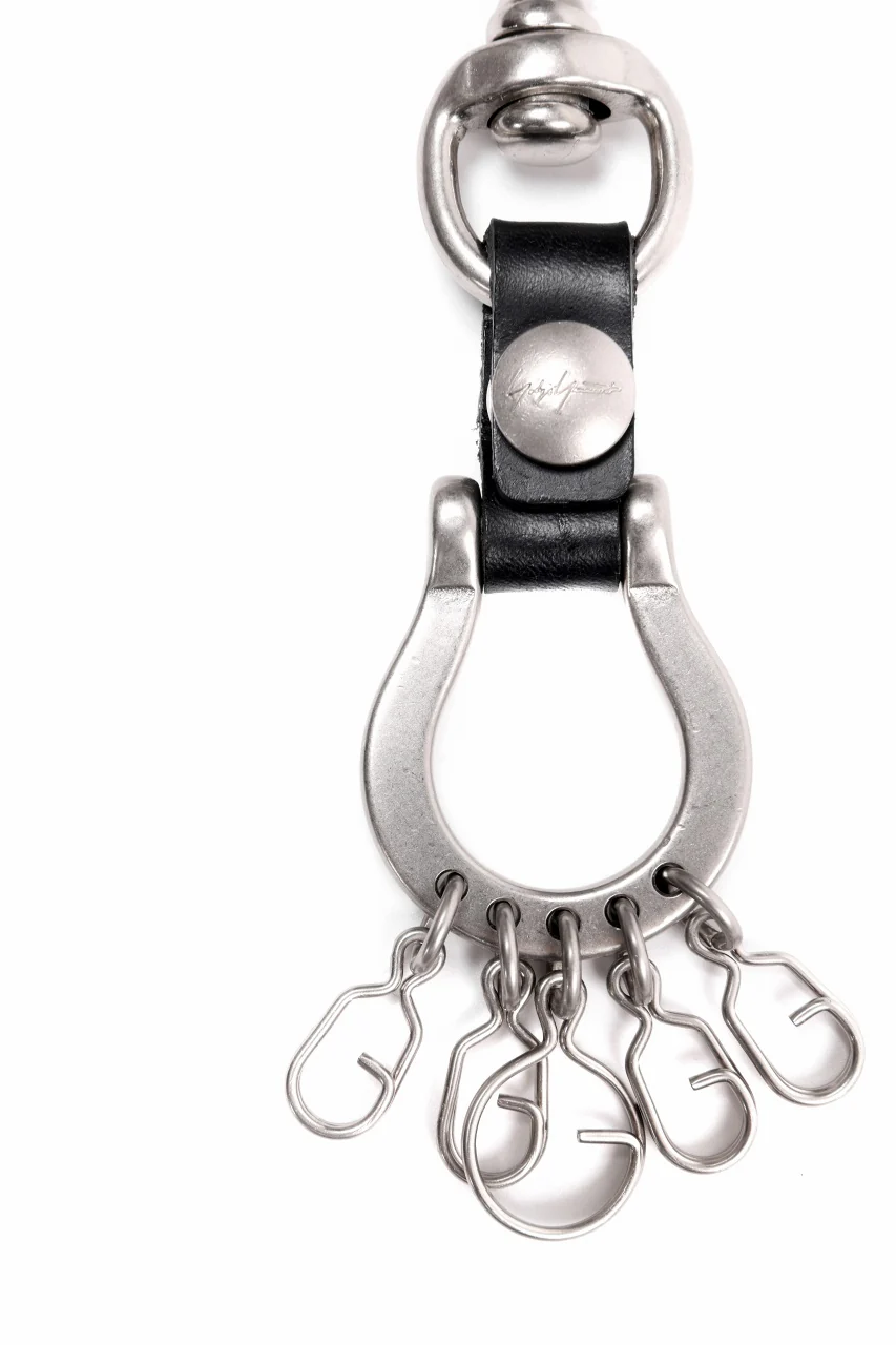 discord Yohji Yamamoto Horseshoe Keyring / Brass + Cow Skin Leather (SILVER) - Image 5