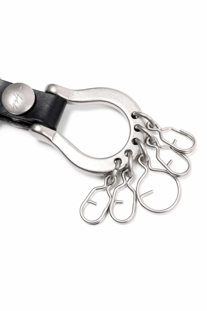 discord Yohji Yamamoto Horseshoe Keyring / Brass + Cow Skin Leather (SILVER) - Image 8