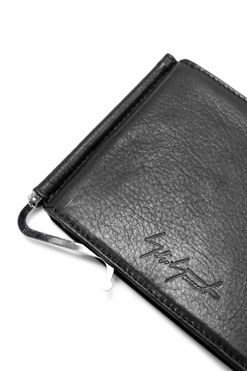 discord Yohji Yamamoto Money Clip Wallet / Shrink Cow Skin Leather (BLACK) - Image 10