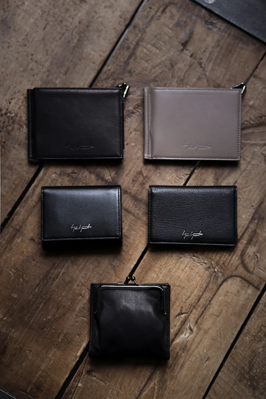 discord Yohji Yamamoto Money Clip Wallet / Shrink Cow Skin Leather (BLACK) - Image 14