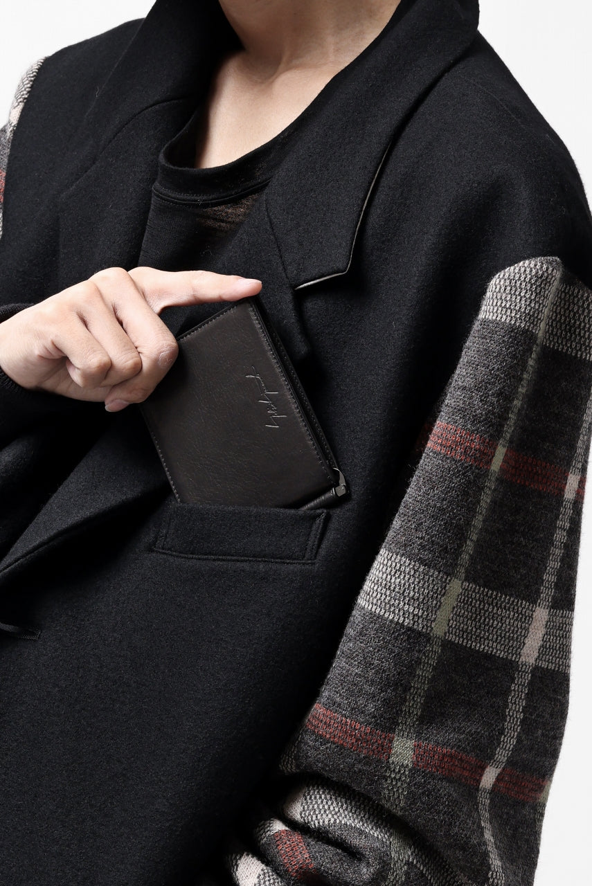 discord Yohji Yamamoto Money Clip Wallet / Shrink Cow Skin Leather (BLACK) - Image 16