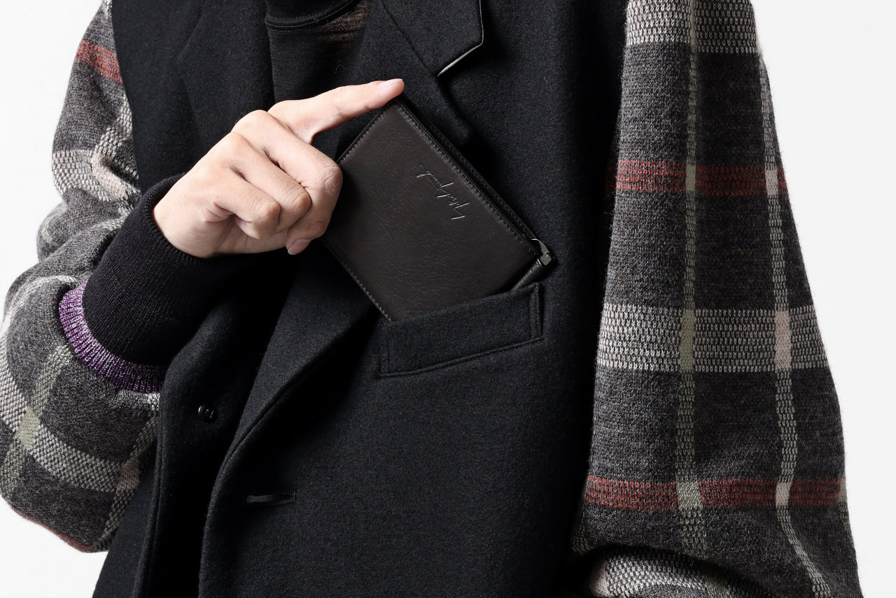 discord Yohji Yamamoto Money Clip Wallet / Shrink Cow Skin Leather (BLACK) - Image 21