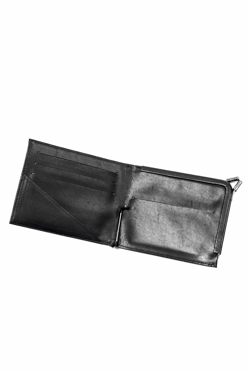 discord Yohji Yamamoto Money Clip Wallet / Shrink Cow Skin Leather (BLACK) - Image 6