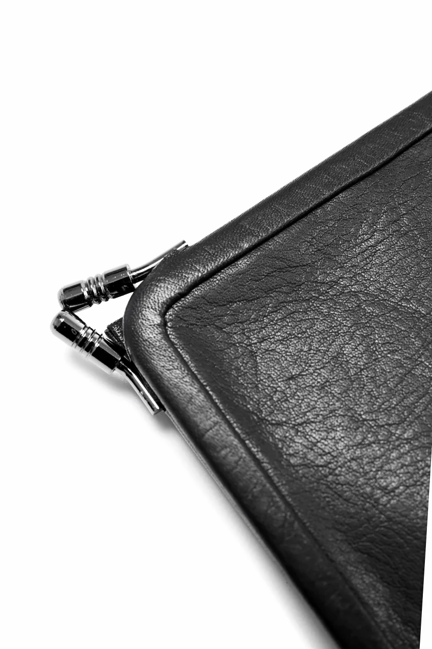 discord Yohji Yamamoto Money Clip Wallet / Shrink Cow Skin Leather (BLACK) - Image 7
