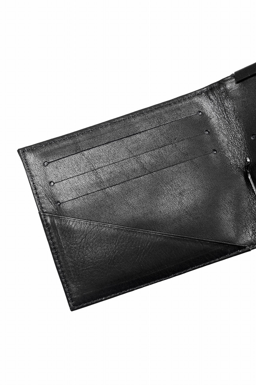 discord Yohji Yamamoto Money Clip Wallet / Shrink Cow Skin Leather (BLACK) - Image 8