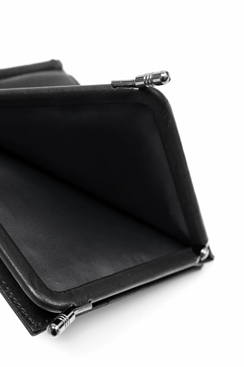 discord Yohji Yamamoto Money Clip Wallet / Shrink Cow Skin Leather (BLACK) - Image 9