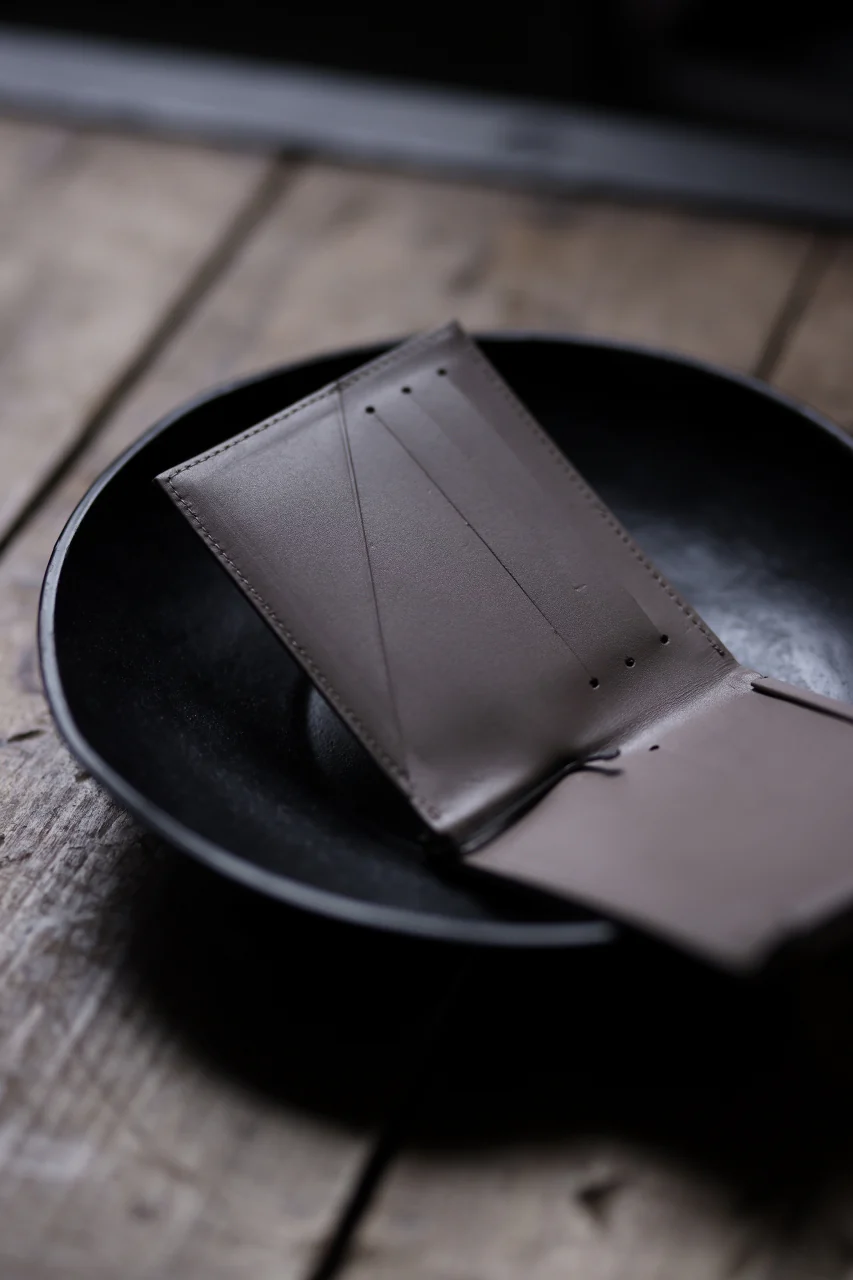 discord Yohji Yamamoto Money Clip Wallet / Soft Cow Skin Leather (BEIGE) - Image 16