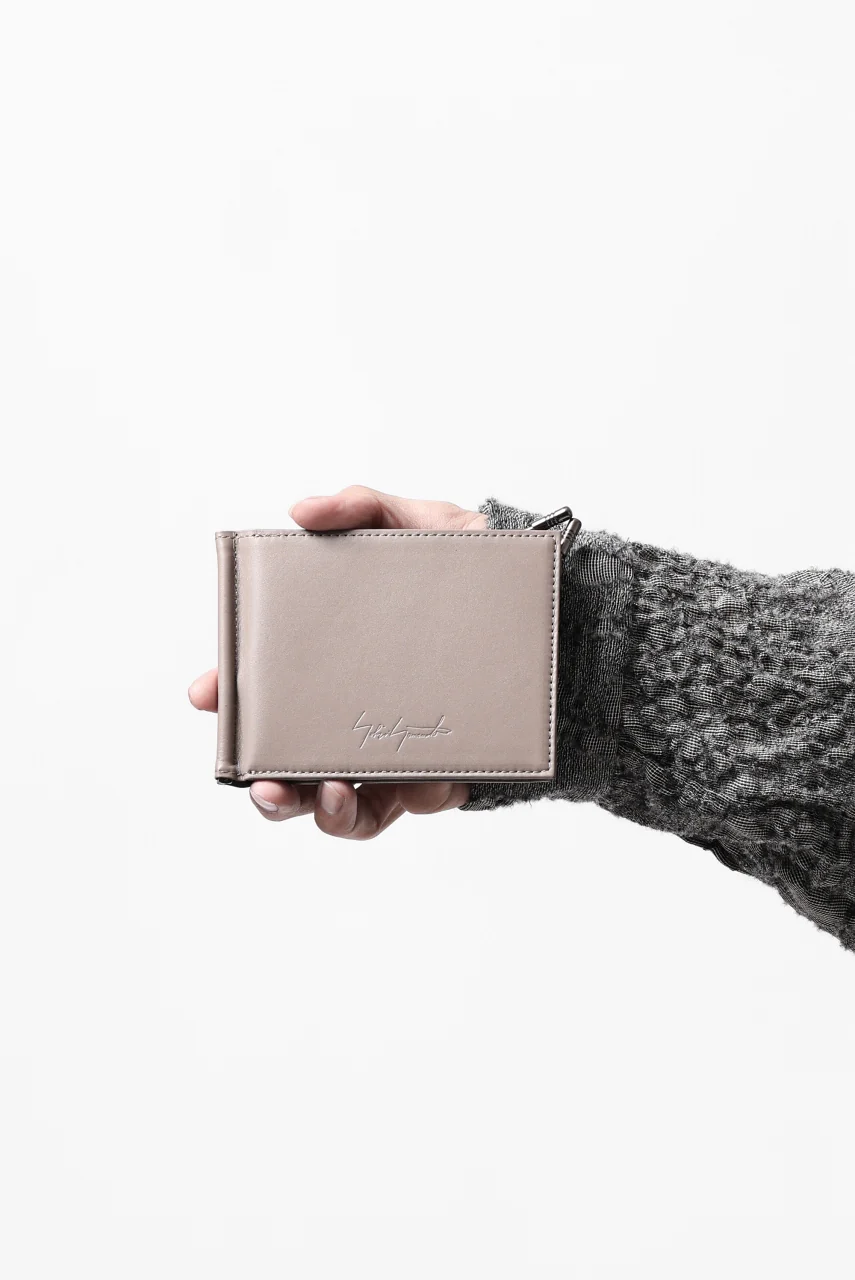 discord Yohji Yamamoto Money Clip Wallet / Soft Cow Skin Leather (BEIGE) - Image 20