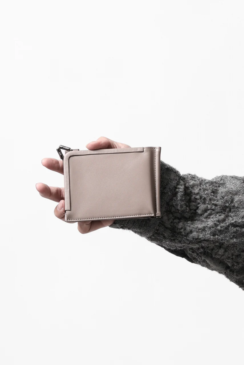 discord Yohji Yamamoto Money Clip Wallet / Soft Cow Skin Leather (BEIGE) - Image 22