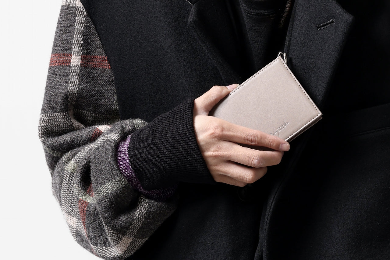 discord Yohji Yamamoto Money Clip Wallet / Soft Cow Skin Leather (BEIGE) - Image 24