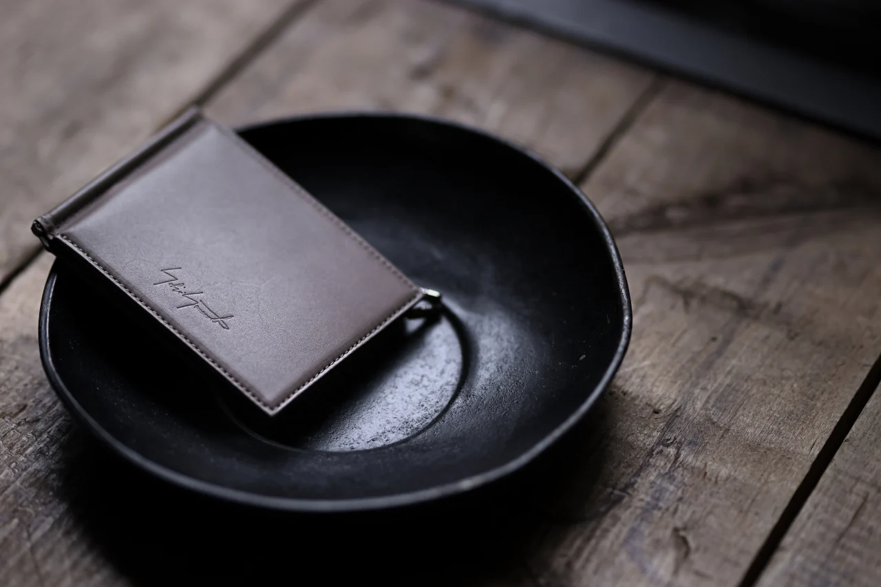 discord Yohji Yamamoto Money Clip Wallet / Soft Cow Skin Leather (BEIGE) - Image 25