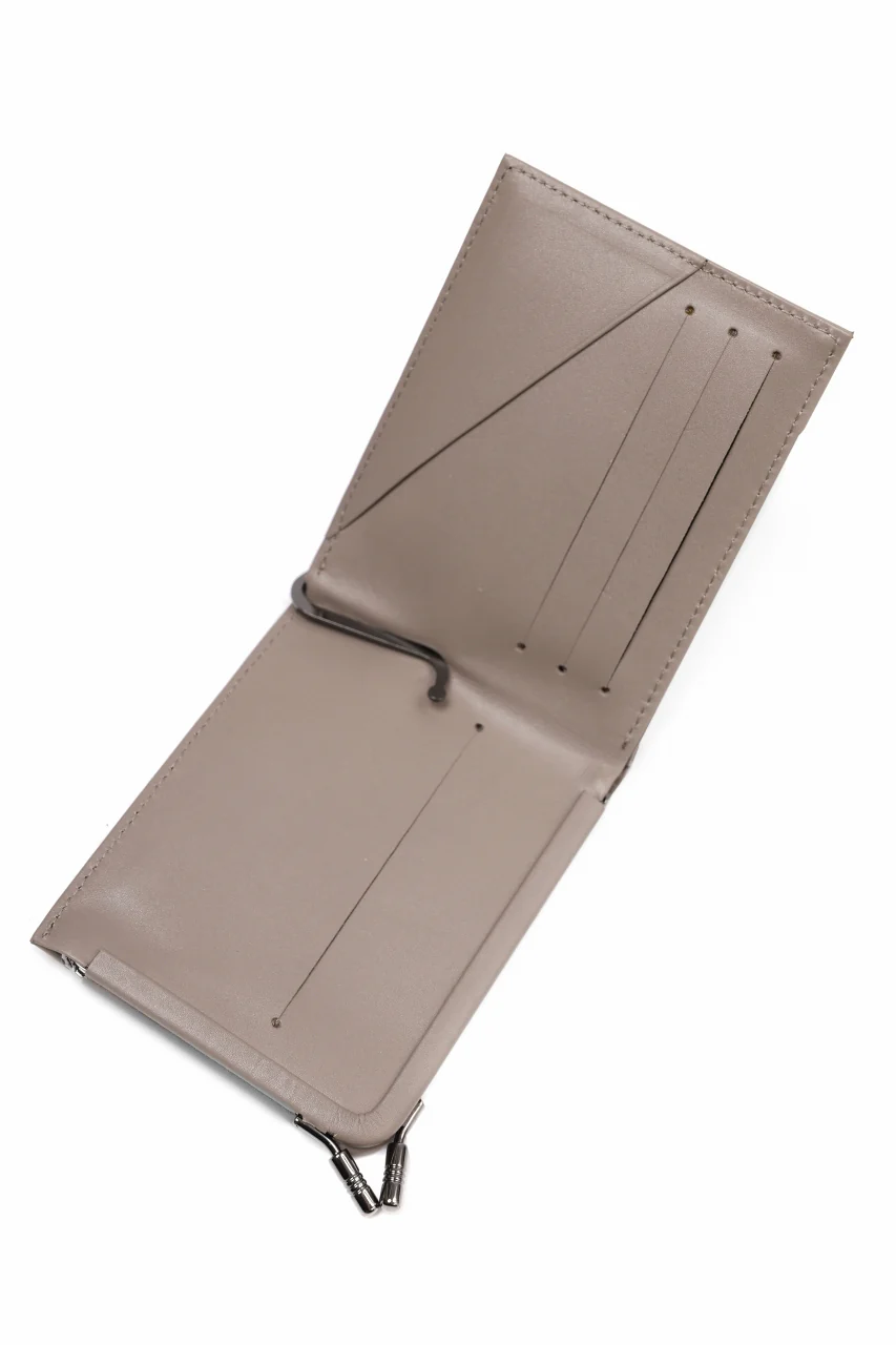 discord Yohji Yamamoto Money Clip Wallet / Soft Cow Skin Leather (BEIGE) - Image 4