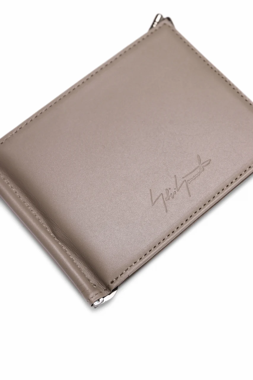 discord Yohji Yamamoto Money Clip Wallet / Soft Cow Skin Leather (BEIGE) - Image 5