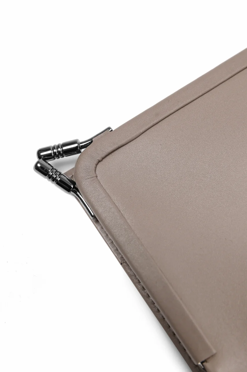 discord Yohji Yamamoto Money Clip Wallet / Soft Cow Skin Leather (BEIGE) - Image 6