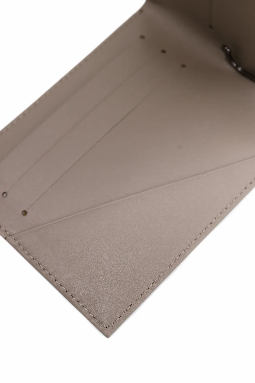 discord Yohji Yamamoto Money Clip Wallet / Soft Cow Skin Leather (BEIGE) - Image 7