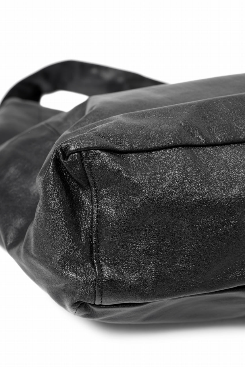 discord Yohji Yamamoto Puff Bag / Light Weight Leather (BLACK) - Image 14