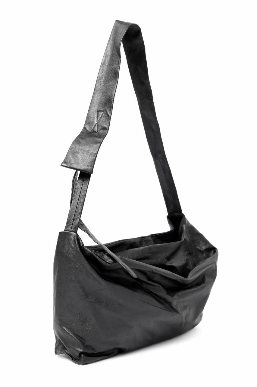 discord Yohji Yamamoto Puff Bag / Light Weight Leather (BLACK) - Image 4