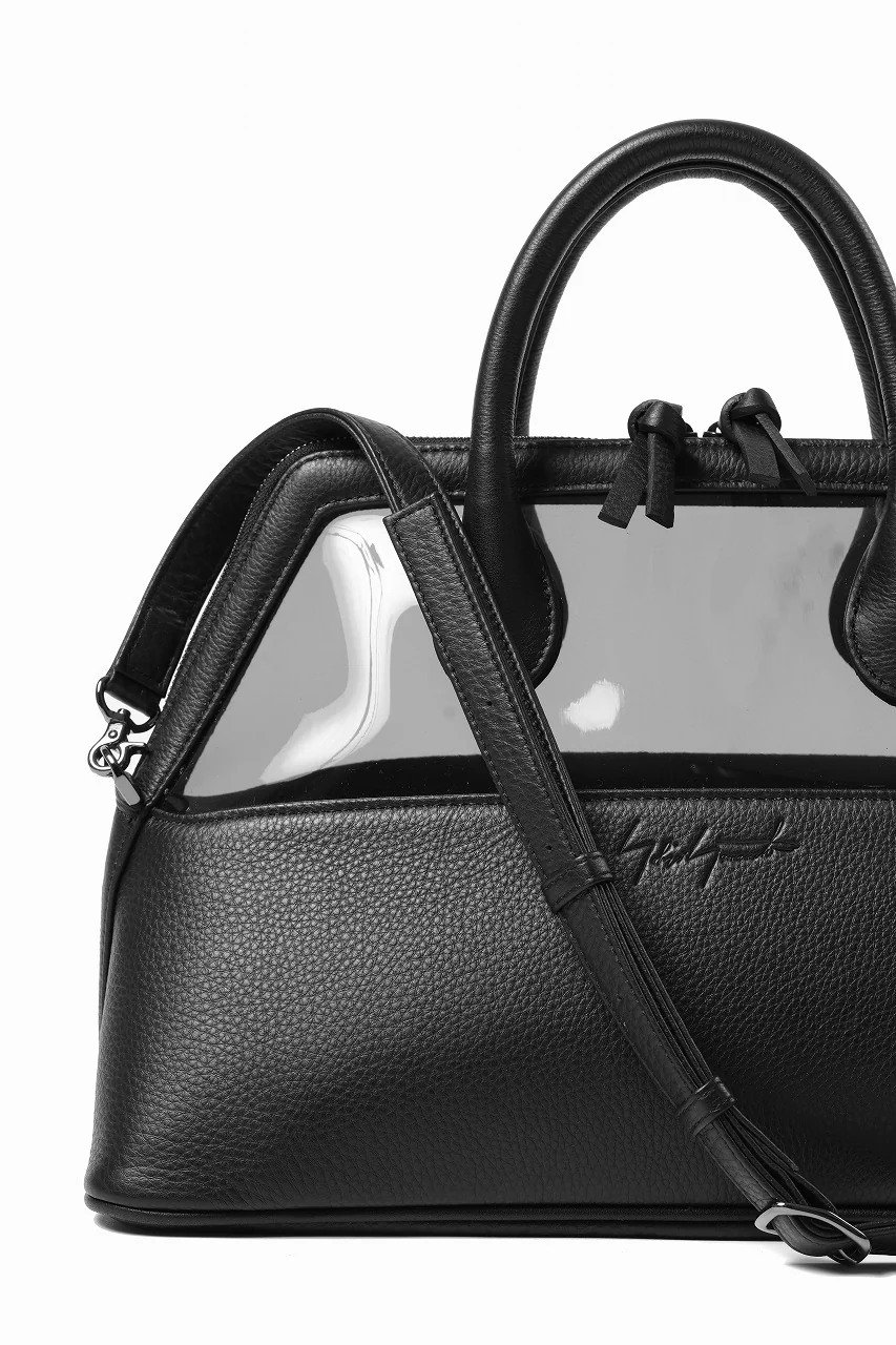 discord Yohji Yamamoto PVC SHOULDER BAG / SHRINK COW LEATHER (BLACK) - Image 10