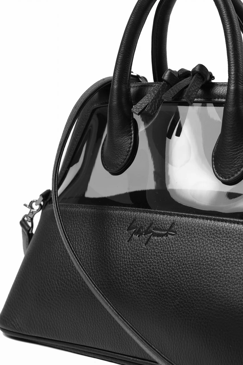 discord Yohji Yamamoto PVC SHOULDER BAG / SHRINK COW LEATHER (BLACK) - Image 13