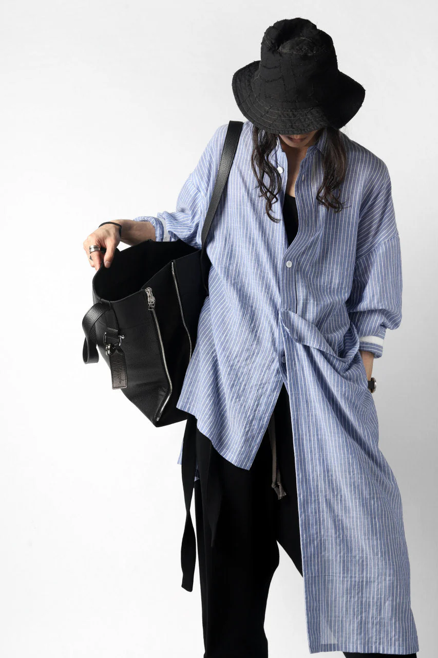 discord Yohji Yamamoto SIDE ZIP TOTE BAG L / SHRINK COW LEATHER (BLACK) - Image 36