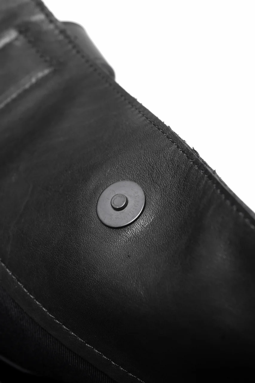 discord Yohji Yamamoto Side Zip Tote Bag L / Soft Shrink Cow Leather (BLACK) - Image 19