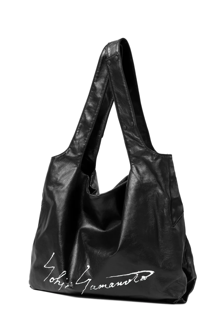 discord Yohji Yamamoto SIGNATURE INFINITE BAG / GARMENT COW LEATHER (BLACK) - Image 2