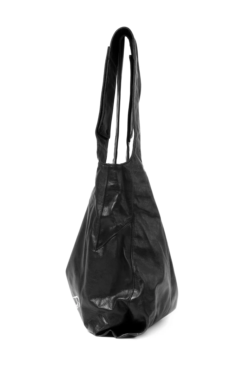 discord Yohji Yamamoto SIGNATURE INFINITE BAG / GARMENT COW LEATHER (BLACK) - Image 3