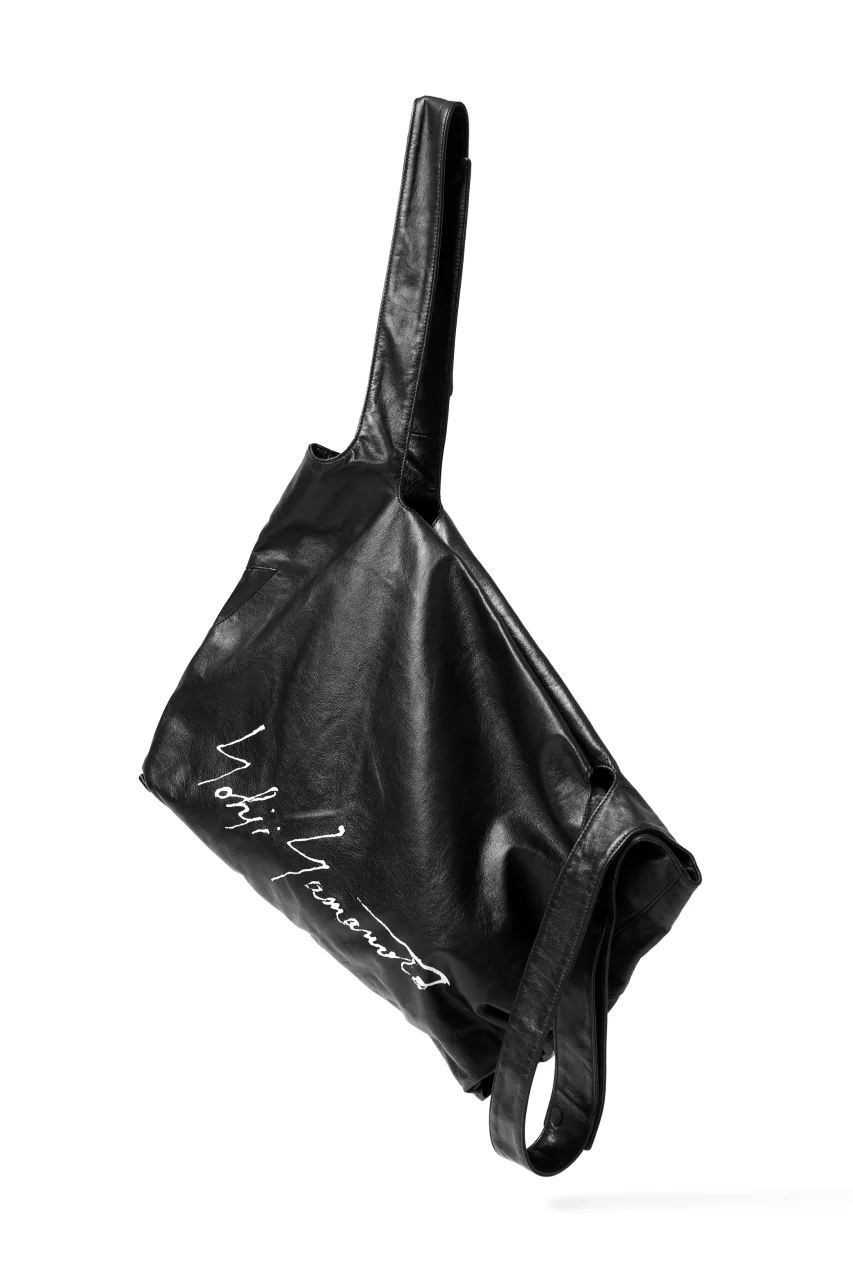 discord Yohji Yamamoto SIGNATURE INFINITE BAG / GARMENT COW LEATHER (BLACK) - Image 5