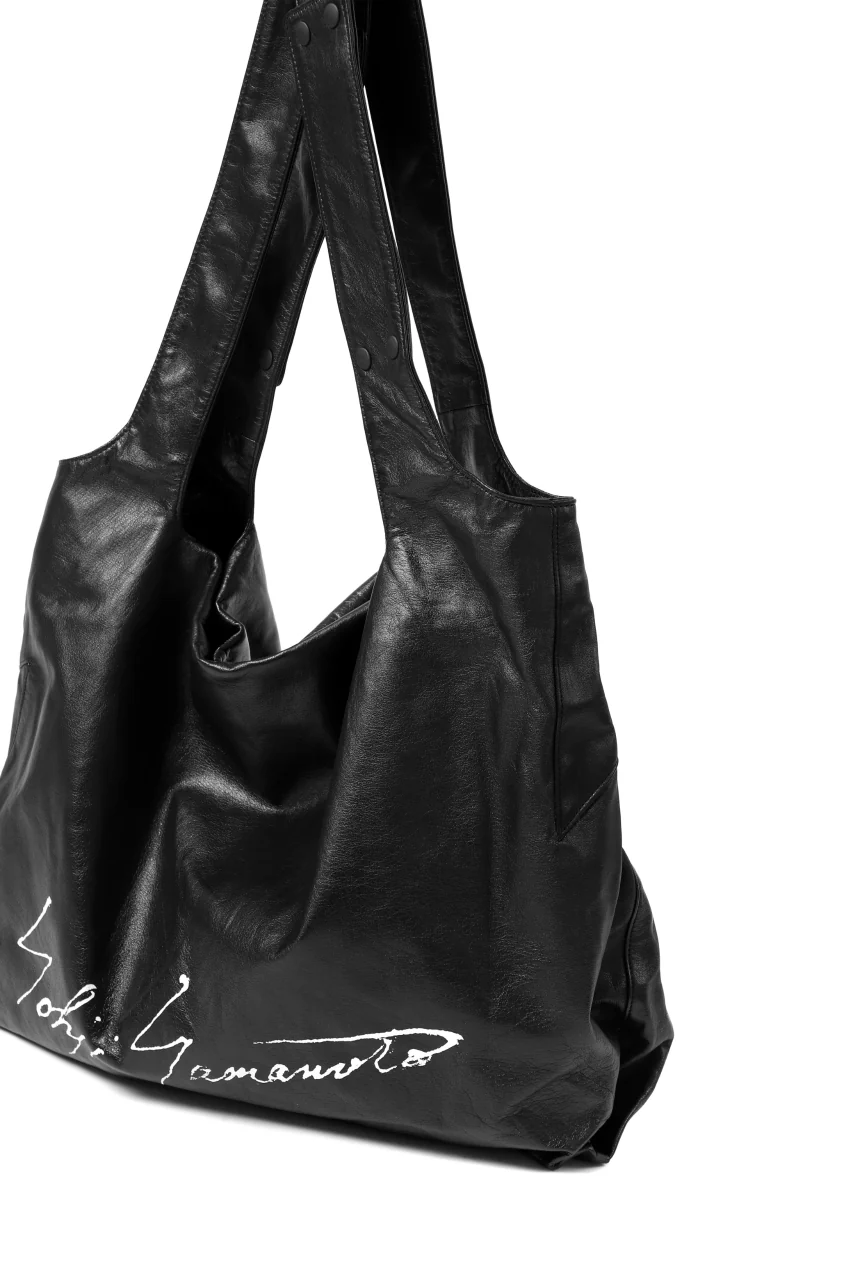 discord Yohji Yamamoto SIGNATURE INFINITE BAG / GARMENT COW LEATHER (BLACK) - Image 7