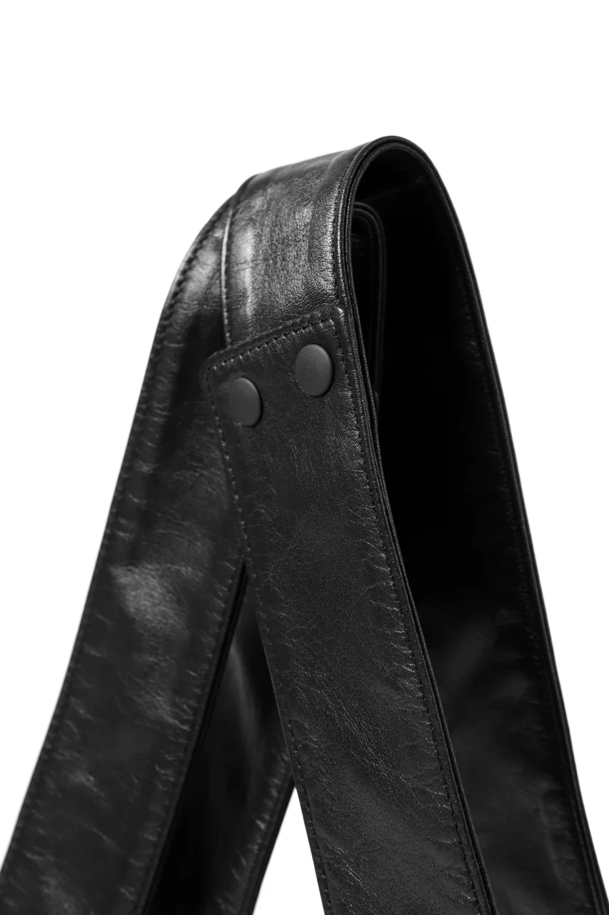 discord Yohji Yamamoto SIGNATURE INFINITE BAG / GARMENT COW LEATHER (BLACK) - Image 9